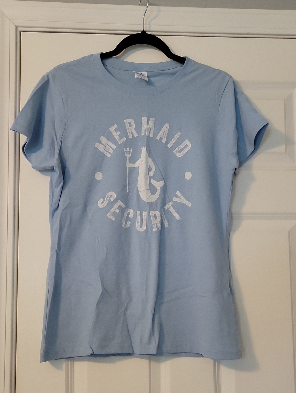 Port and Company Light Blue 'Mermaid Security' Graphic Tee